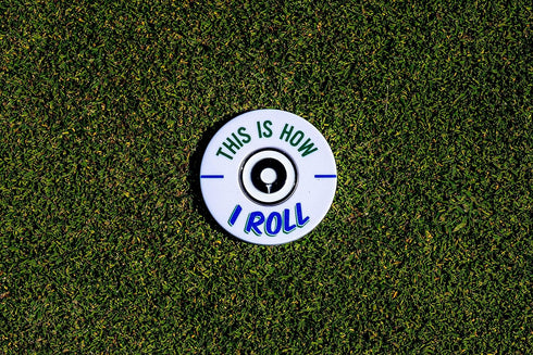 Izzo Golf in Your Face Oversized Ball Markers, Funny Dual Golf Accessory, White