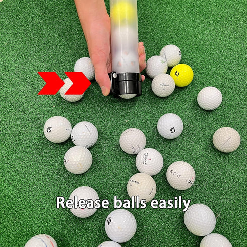Golf Ball Retriever, Professional Picker Shag Tube for Golf Balls, 35.4 Inch Plastic Release Collector Tool