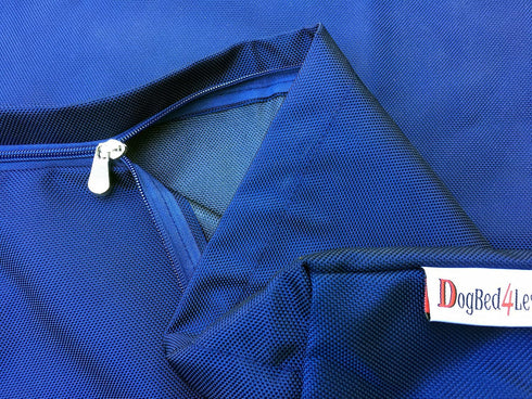 Dogbed4less XL Heavy Duty Dog Bed Replacement Cover, External Zipper Duvet Cover, Navy Blue, 40X35X4 Inches