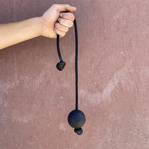 Dog Ball on a Rope Tug Toy - Rubber Fetch Training Reward for Large Dogs, Durable for Indestructible Chewers