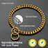 txprodogchains 18K Gold Chain Dog Collar, 10MM Cuban Link Stainless Steel for Small Medium Large Dogs