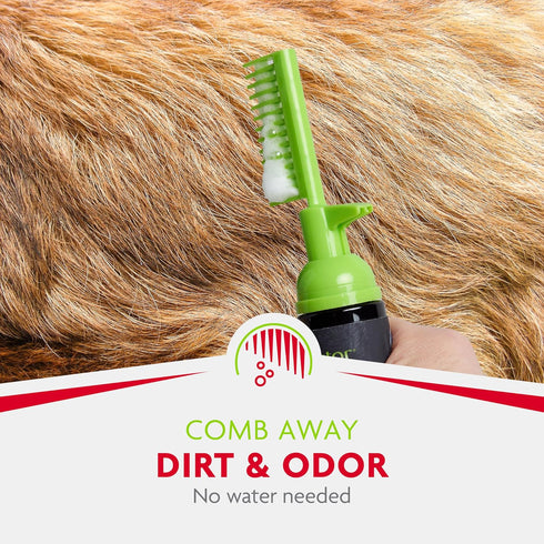 FURminator Tub-Free Deshedding Foam Comb - 3 Ounces, Grooming Comb for Dogs, Freshens Coat, Reduces Odors