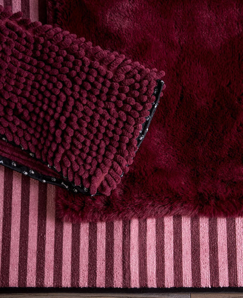 Bone Dry Faux Fur Pet Cage Liner, X-Large - 22 x 36", Cranberry
