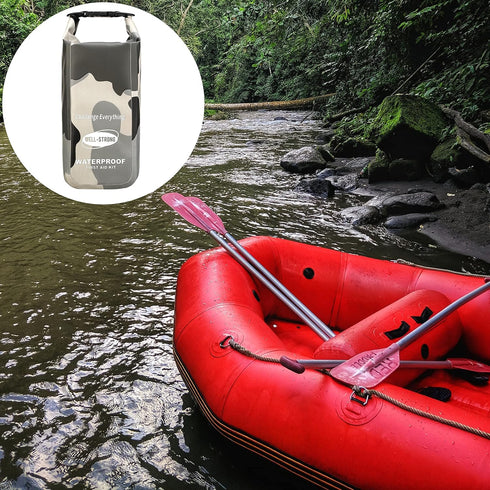 Waterproof Emergency Kit for Boat, Fishing, Kayaking, Swimming, Camping, Rafting, Beach - Camouflage Grey