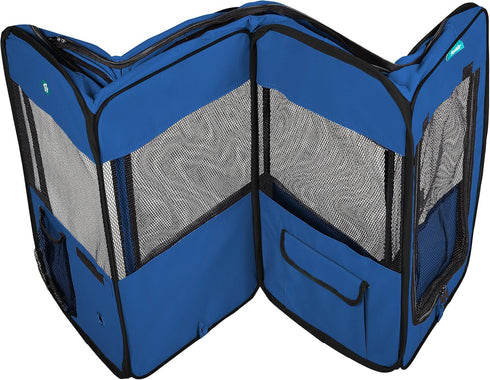 Pawdle Deluxe Premium Pet Dog Playpen Portable Soft Dog Exercise Pen Kennel with Carry Bag for Dogs, Cats, Kittens