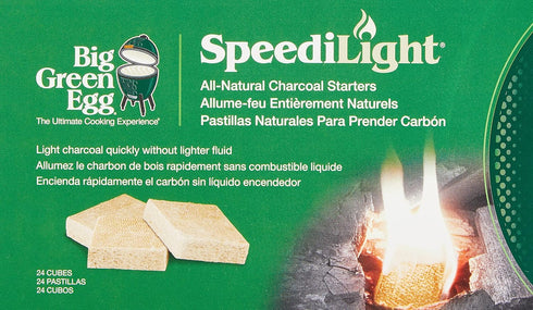 24 Big Green Egg All Natural Charcoal Starters - cubes