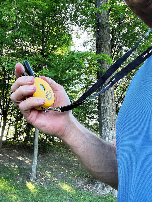 Educator Dog Trainer Nylon Lanyard Lead - For Use with E-Collar Hand Held Transmitter Remotes, Black