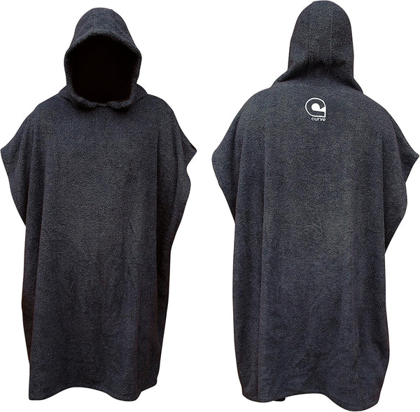 Curve Poncho Cotton Changing Robe - Thick Absorbent 100% Cotton - Adjustable Sleeves