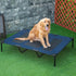 PawHut 48" x 36" Elevated Breathable Dog Bed, Portable Pet Cot with Carry Bag, Dark Blue
