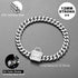 PRADOG Chain Dog Collar with Zirconia Locking 12mm High Polished Cuban Link Chain Metal Stainless Steel Luxury Dog