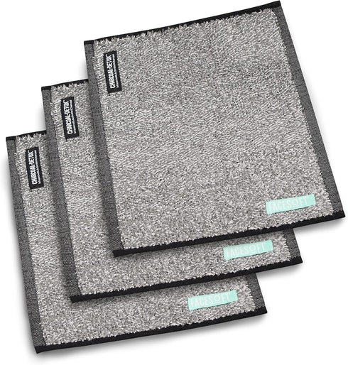 FACESOFT Mini Towels Charcoal Detox Multipack - Pulls Oils and Toxins from