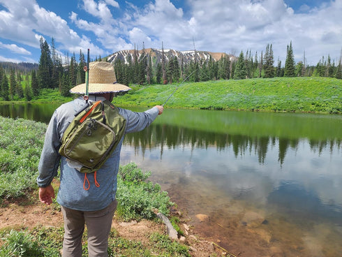 SUMATO Dual-Rod Quiver Tenkara Sling Pack - Lightweight Comfortable Quiver with 5-Pocket Storage