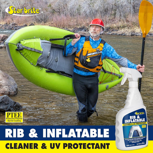 32 OZ (097232) STAR BRITE Rib & Inflatable Boat Cleaner & UV Protectant Spray - Lift Dirt, Grime & Restore Color While