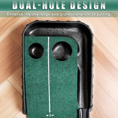 Advanced Golf Putting Mat - Indoor Training with Guide Features