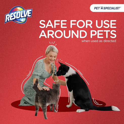 32 oz (Packaging Resolve Pet Specialist Carpet Cleaner, Stain Remover and Odor eliminator trigger, Floor and Upholstery