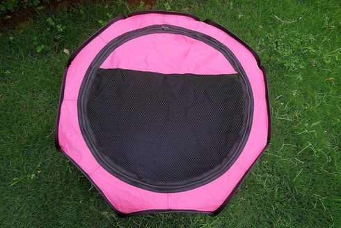Portable Pet Playpen - Foldable Dog Playpen for Dogs, Cats, and Rabbits, Indoor Outdoor Use (S, Rosered)