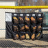 Get Out! Dugout Organizer for Helmets, Gloves, Bats - 15 Pocket Baseball Coaching Accessories with 7 Hooks