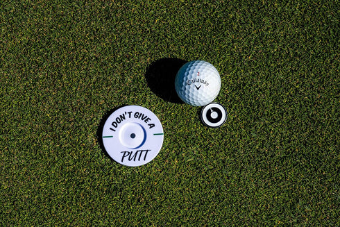 Izzo Golf in Your Face Oversized Ball Markers, Funny Dual Golf Accessory, White
