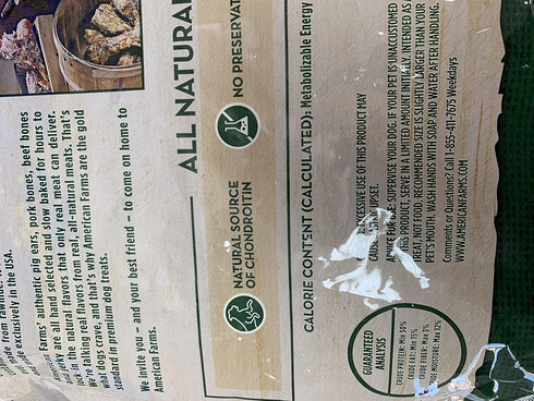 AMERICAN FARM'S Original Pig Ears for Dogs, 20 Count
