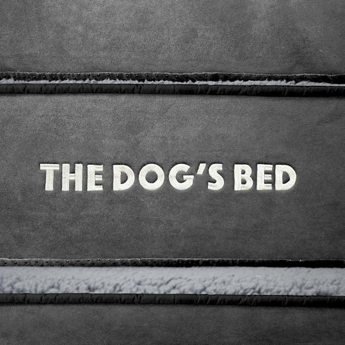 Replacement Outer Cover ONLY for The Dog's Bed, Washable Plush Fabric, Medium 34” x 22” x 4” (Grey Plush)