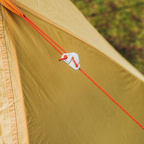 GEAR AID Reflective Guyline Kit - 50 ft with Line Tensioners for Tents and Tarps, Orange