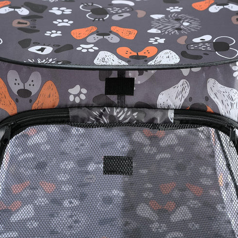 Beatrice Home Fashions Portable Collapsible Pop Up Kennel, Travel Cat and Dog Crate, 32.5" L x 19.5" W x 19.5" H
