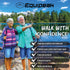 Trekking Poles for Hiking - 2 Folding Walking Sticks with Cork & Eva Grip, Lightweight Collapsible for Backpacking