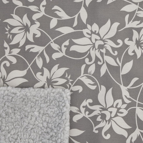 MidWest Homes for Pets Quiet Time Reversible Crate Pan Cover 30' in Gray Floral/Fleece