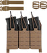 PETAC GEAR Tactical Triple 556 Magazine Pouch with Kydex Insert, AR Front Flap Magazine Pouch, Laser Cut MOLLE