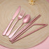 Portable Stainless Steel Flatware Set, Travel Camping Cutlery with Waterproof Case, Pink, Portable Utensil Dinnerware