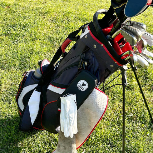 Golf Glove Holder Case, Keep Gloves Protected with Pocket & Slots for Accessories, Gift for Golfers