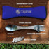Tapirus 5 Spork Set of Steel Utensils | Durable Rust Proof Stainless Steel | Spoon, Fork, Knife, Carrying Case