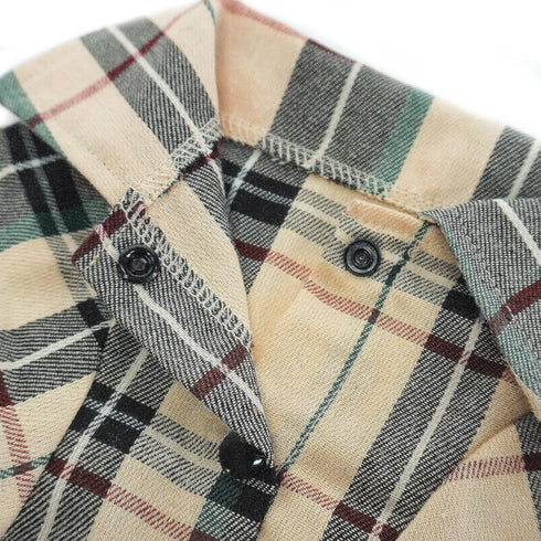 PUPTECK Cute Plaid Dog Shirt, Soft Puppy Cat Polo T-Shirt for Small Medium Dogs, Boy Girl Outfit, Costume M