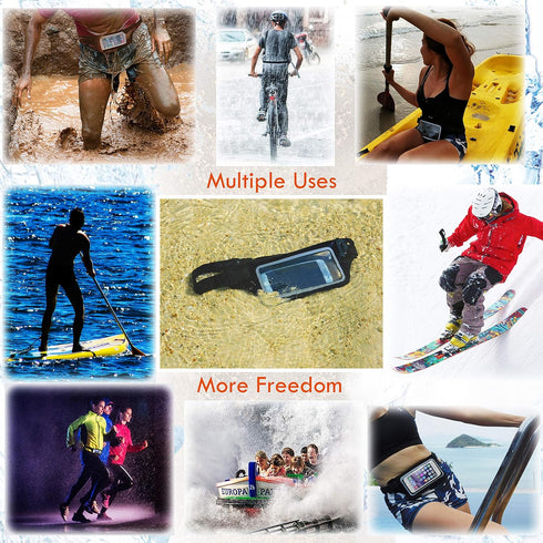 Ultimate Waterproof Running Swimming Belt, Phone & Essentials Holder for Gym, Beach, Kayaking, IPX8 Rated Pouch