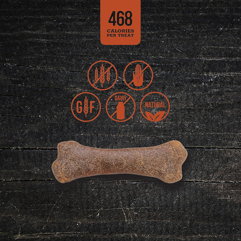 Wholesome Pride Natural & Healthy Dog Chews 2Pk, Bacon Flavor, for Large Dogs