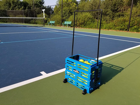 Tourna Ballport Deluxe Tennis Ball Hopper with Wheels - Effortless Ball Collection