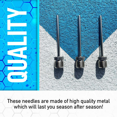 Franklin Sports 3 Pack of Inflation Needles, Silver