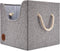 Dog Toy Box, Foldable Cube Storage Bin with Cutout Window, Stylish Earth Tone Design, 12x12x11.25 inch