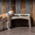 IRIS USA Elevated Dog Bowls, Adjustable Height, 2 Thick 64 oz Stainless Steel Bowls, Spill-Proof, Made in USA Plastic