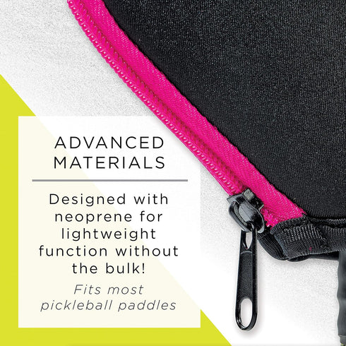 Franklin Sports Pickleball Paddle Cover, Protective Padded Case with Fence Hook, Universal Size