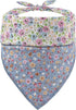 Reversible Purple Floral Dog Bandana - Cotton Handkerchief for Small Dogs, Cats, Puppies, Single Piece
