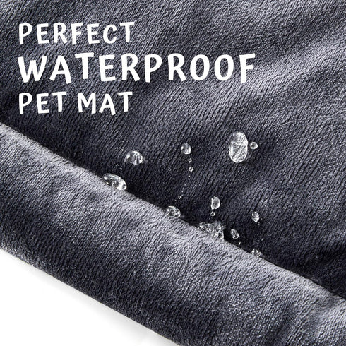Allisandro Waterproof Dog Bed, Washable Crate Pad, Durable Soft Mattress, Anti-Slip for Dogs, Grey 47.2 x 27.6 Inches