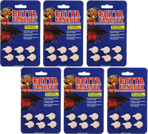 Zoo Med Betta Banquet Blocks - Pack of 6 (6 Card)