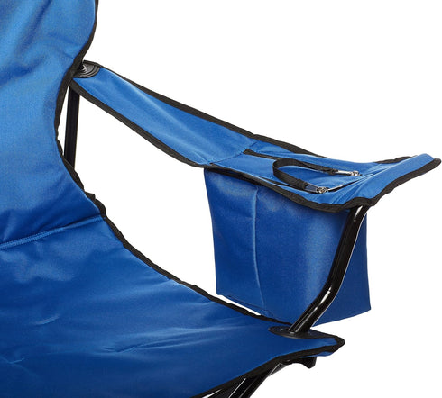 Extra-Large Blue Camping Chair by Amazon Basics - Ideal for Outdoor Relaxation