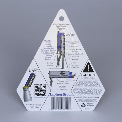 LighterBro Pro Multi-Tool Lighter Sleeve - 420 Stainless Steel, Fits Your Favorite Lighters, Includes Mini Pocket Knife