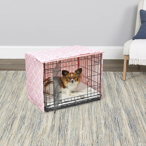 New World Pet Products Dog Crate Cover, Teflon Fabric Protector for Midwest 24-Inch Dog Crates, Pink Pattern