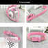 Fashion Dog Collar Set - Pink - Comfortable Soft Collar, Harness & Leashes for Dogs, Diamante Design, Size S