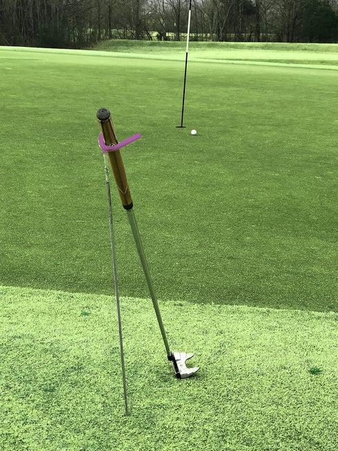 V-Shaped Golf Club Stand, Durable Stainless Steel, Keeps Clubs Clean, Dry & Visible, Easy to Carry Holder