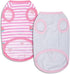 Blueberry Pet Pack of 2 Soft & Comfy Wonderland Striped Dog T Shirts - Back Length 12"