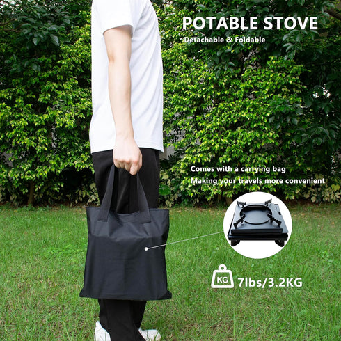 Portable Camping Wood Stove - Mini Outdoor Wood Burning Stove with Carrying Bag for Cooking and Heating